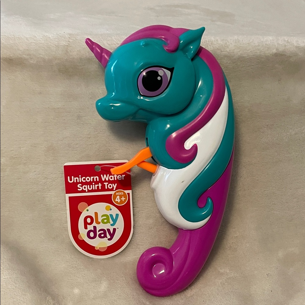 Unicorn Water Squirt Toy - Teal, Purple, and White